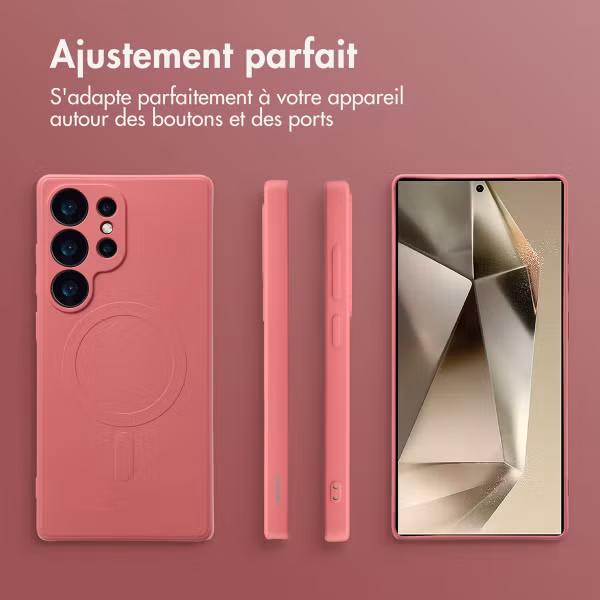 imoshion Coque Couleur avec MagSafe Samsung Galaxy S25 Ultra - Dusty Rose