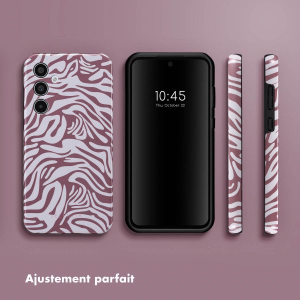 Selencia Coque arrière Vivid Samsung Galaxy A35 - Trippy Swirl Dark Rose