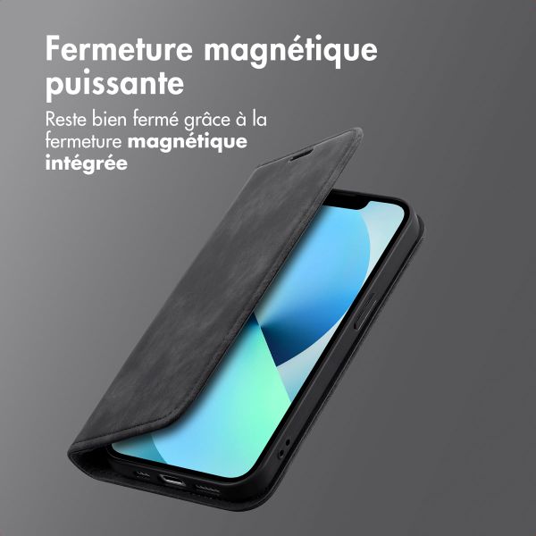 imoshion Étui de téléphone portefeuille Slim Apple iPhone 14 / 13 - Noir
