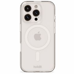 Holdit Coque MagSafe iPhone 16 Pro - Blanc / Transparent