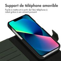 Accezz Étui de téléphone portefeuille en cuir de qualité supérieure 2 en 1 Apple iPhone 13 Mini - Vert
