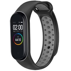 imoshion Bracelet sportif en silicone Xiaomi Mi Band 3 / 4 - Noir / Gris