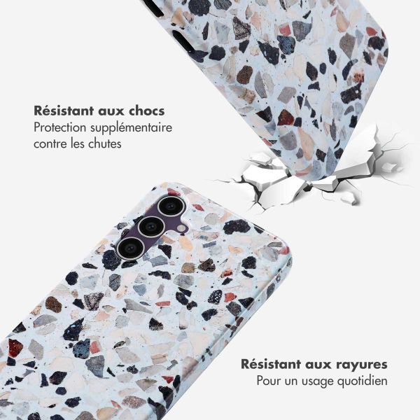 Selencia Coque arrière Vivid Samsung Galaxy S23 FE - Chic Terazzo