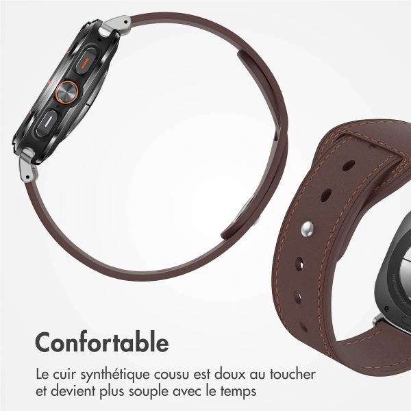 imoshion Bracelet en cuir Samsung Galaxy Watch Ultra (2024/2025) - Marron foncé