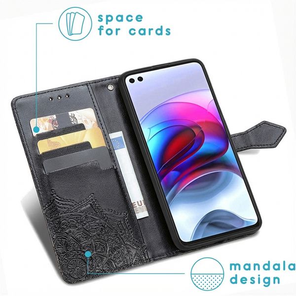 imoshion Etui de télephone Mandala Motorola Moto G100 - Noir