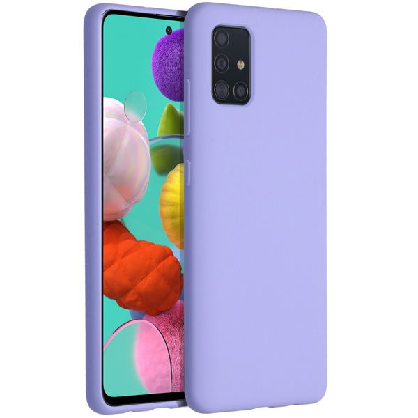 Accezz Coque Liquid Silicone Samsung Galaxy A51 - Violet