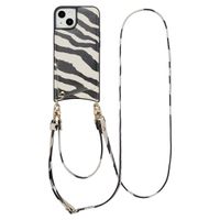 Selencia Coque de télephone Nova avec cordon et porte-cartes Apple iPhone 14 / 13 - Zazzy Zebra