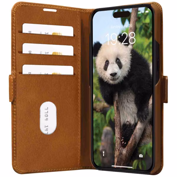 dbramante1928 Étui de télephone portefeuille Apple iPhone 15 - Marron