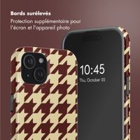 Selencia Coque arrière Vivid avec MagSafe Apple iPhone 15 - Pied-de-Poule