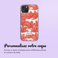 Coque personnalisée avec des fleurs iPhone 14 - Transparent