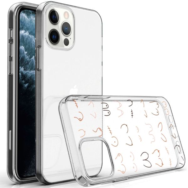 imoshion Coque Design iPhone 12 (Pro) - Boobs all over - Transparent