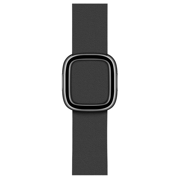 Apple Leather Band Modern Buckle Apple Watch Series 1 á 9 / SE (38/40/41 mm) | Series 10 (42 mm) - Taille S - Noir