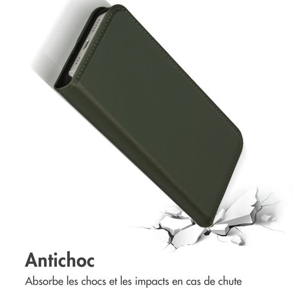 Accezz Étui de téléphone Slim Folio en cuir de qualité supérieure iPhone 14 - Vert