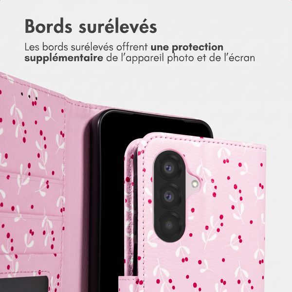 imoshion Étui de télephone portefeuille Design Samsung Galaxy A55 - Blush Berries