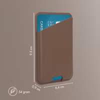Accezz Porte-cartes en cuir magnétique - Compatible avec Apple Find My - Coffee Brown