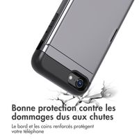 imoshion Coque arrière avec porte-cartes Apple iPhone SE (2022 / 2020) / 8 / 7 - Gris