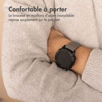 Accezz Bracelet en acier Titane mat  - Connexion Garmin 26 mm - Titanium