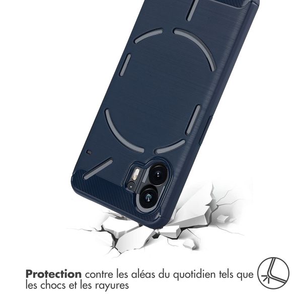 imoshion Coque Brushed Nothing Phone (2) - Bleu foncé