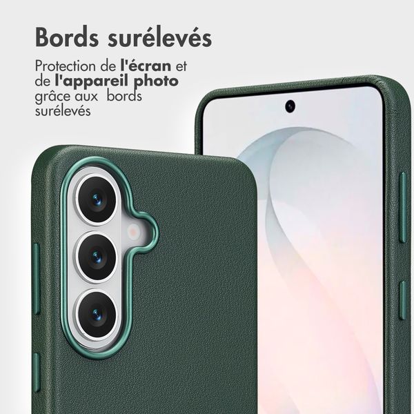 Accezz Étui de télephone portefeuille en cuir 2-en-1 avec MagSafe Samsung Galaxy S26 - Cedar Green