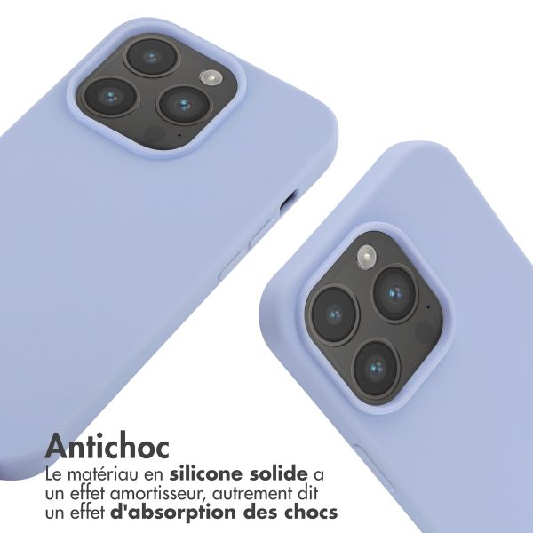 imoshion Coque en silicone avec cordon Apple iPhone 14 Pro - Violet