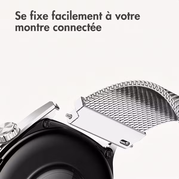 imoshion Bracelet magnétique milanais  - Connexion universelle 20 mm - Argent