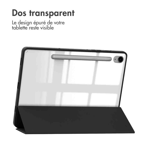 imoshion Coque tablette rigide Trifold Samsung Galaxy Tab S9 11.0 pouces / Tab S10 FE / S9 FE 10.9 pouces - Noir