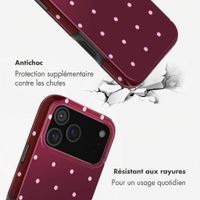 Selencia Coque arrière Vivid avec MagSafe Apple iPhone 17 Pro Max - Happy Dots Burgundy