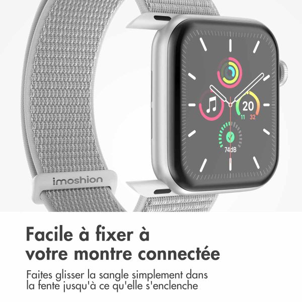 imoshion Bracelet en nylon Apple Watch Series 1 t/m 9 / SE (38/40/41 mm) | Series 10 / 11 (42 mm) - Seashell