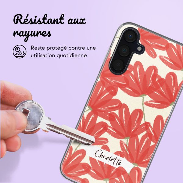 Coque personnalisée avec des fleurs Samsung Galaxy A15 - Transparent