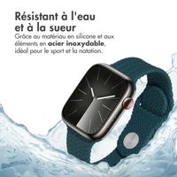 imoshion Bracelet tressé en silicone Apple Watch Series 1 t/m 9 / SE (38/40/41 mm) | Series 10 / 11 (42 mm) - Vert foncé