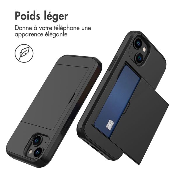 imoshion Coque arrière avec porte-cartes Apple iPhone 15 - Noir