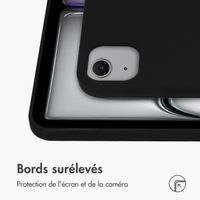 Accezz Coque Liquid Silicone avec porte-stylet Apple iPad Air 13 pouces (2025) M3 / (2024) M2 - Noir