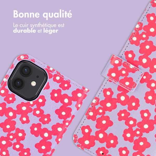 imoshion Étui de télephone portefeuille Design Apple iPhone 11 - Dusty Rose Blossoms