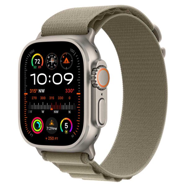 Apple Alpine Loop Band Apple Watch Series 1-10 / SE / Ultra (2) - 42/44/45/46/49 mm - Taille L - Olive