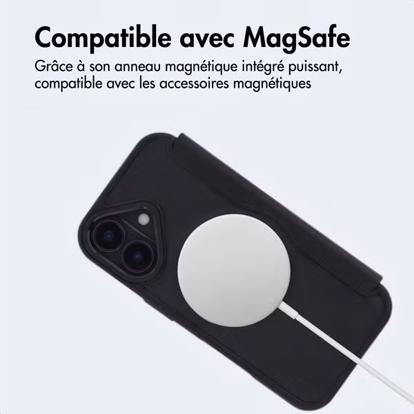 imoshion Bookcase transparente avec MagSafe Apple iPhone 17 - Noir