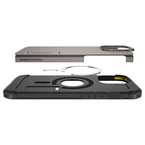 Spigen Coque Tough Armor MagSafe iPhone 16 Pro - Gun Metal