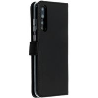Selencia Étui portefeuille en cuir véritable Huawei P20 Pro - Noir