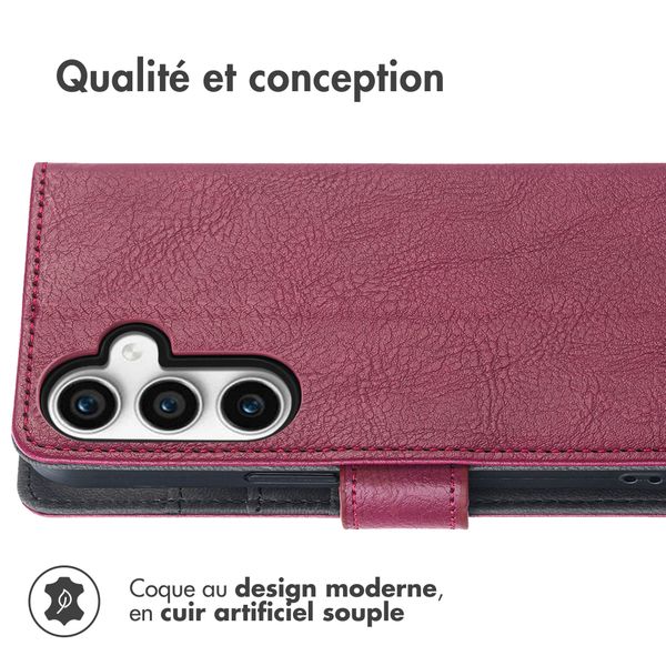 imoshion Étui de téléphone portefeuille Luxe Samsung Galaxy S23 FE - Bordeaux