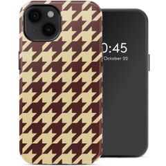 Selencia Coque arrière Vivid avec MagSafe Apple iPhone 14 - Pied-de-Poule