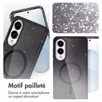imoshion Coque Pailletée avec MagSafe Samsung Galaxy S25 Edge - Noir