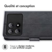 imoshion Étui de téléphone portefeuille Xiaomi Poco X6 Pro - Noir