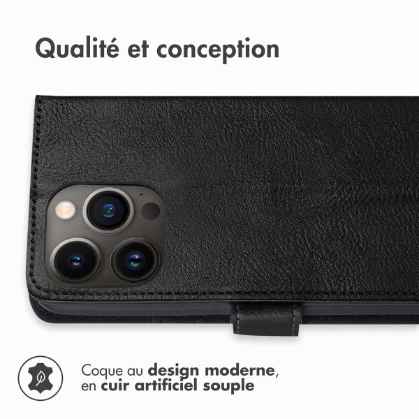 imoshion Étui de téléphone portefeuille Luxe Apple iPhone 13 Pro - le noir