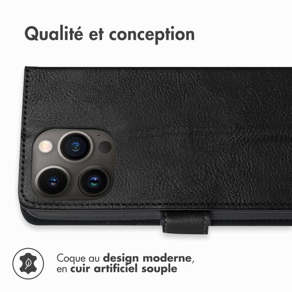 imoshion Étui de téléphone portefeuille Luxe iPhone 13 Pro - le noir