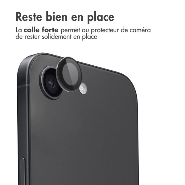 imoshion Lot de 2 protections d'objectif de caméra Apple iPhone 16e - Noir