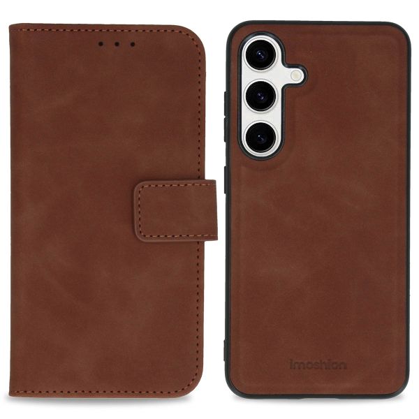 imoshion Etui de téléphone de type portefeuille de luxe 2-en-1 amovible Samsung Galaxy S24 - Brun