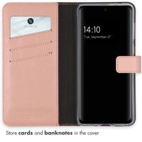 Selencia Étui portefeuille en cuir véritable Samsung Galaxy A33 - Dusty Pink