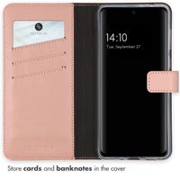 Selencia Étui de téléphone portefeuille en cuir véritable Samsung Galaxy A33 - Dusty Pink 