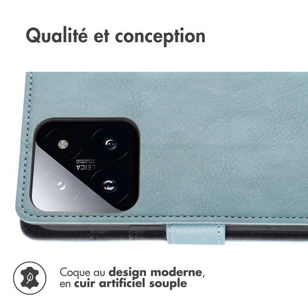 imoshion Étui de télephone portefeuille Xiaomi 14T Pro - Bleu clair