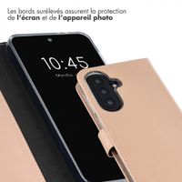 Selencia Étui portefeuille en cuir véritable Samsung Galaxy A57 (5G) - Rose clair