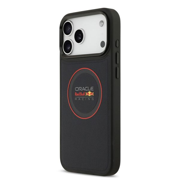 Red Bull Racing Coque en cuir PU maillé MagSafe Apple iPhone 17 Pro Max - Navy